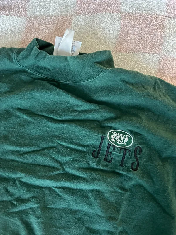 NFL Team Apparel Green and black vintage New York Jets long sleeve shirt #NFL - Image 4