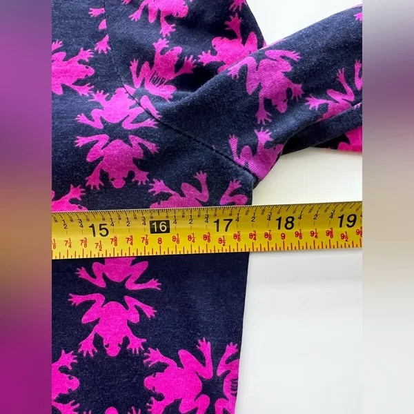 Lily Pulitzer 3/4 Sleeve Pink Frog Print Dress lightweight Pima Cotton S - Image 6