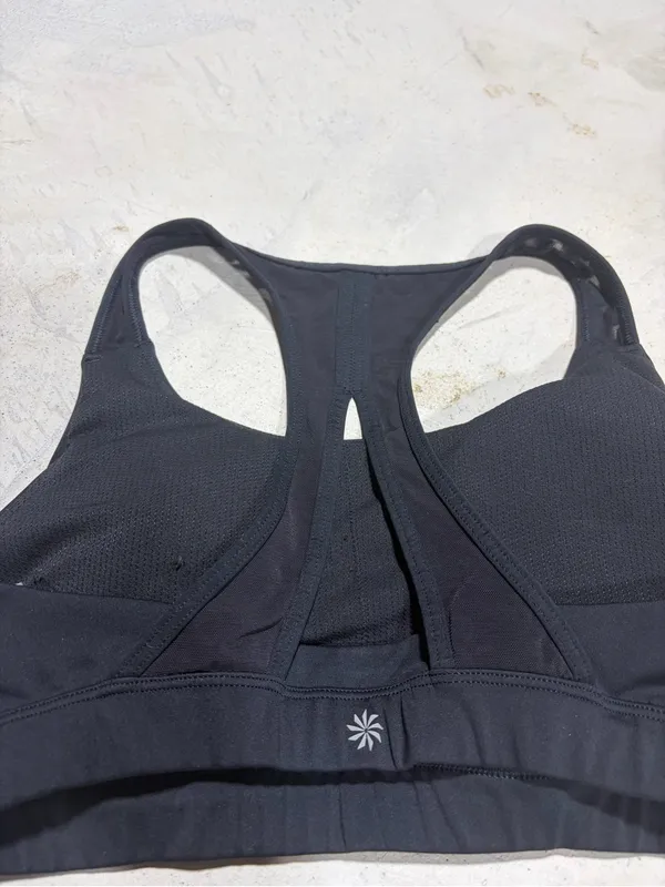Athleta Black Racerback Sports Bra medium - Image 5