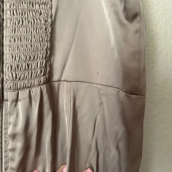 Abercrombie & Fitch The A&F Camille Midi Dress in Taupe Size Small - Image 4