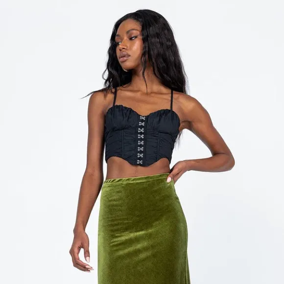 Princess Polly Caitlin Top in Black Size 6 New with tag - Image 4