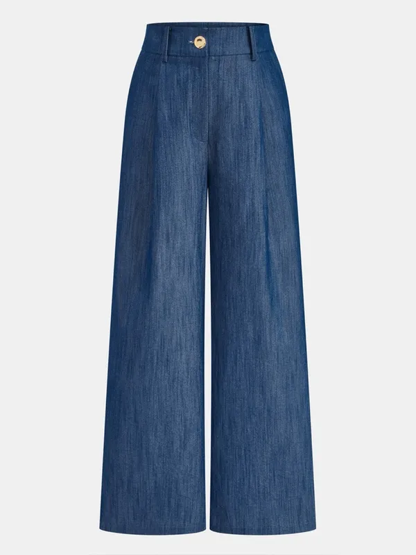 Commense Cross-Tie Crop Top & Wide-Leg Pants Set – Size Small (US 4) NWT - Image 3