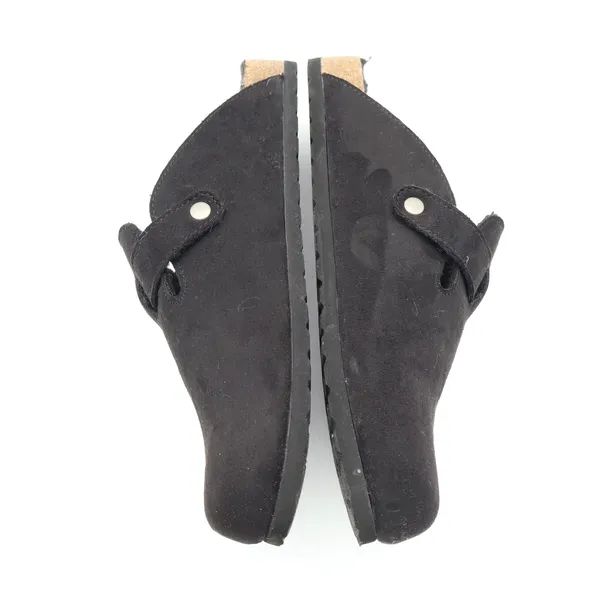 Cliffs by White Mountain Black Faux Suede Faux Fur Lined Buckle Clogs Women 8.5 - Image 5