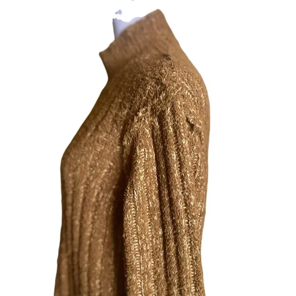 Steve Madden Mock Neck Sweater Womens Medium Brown New Ribbed - Image 8