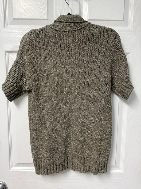 Ann Taylor LoFt Lounges women’s Open-Front Shawl Collar Sweater Cardigan - Taupe - Image 2