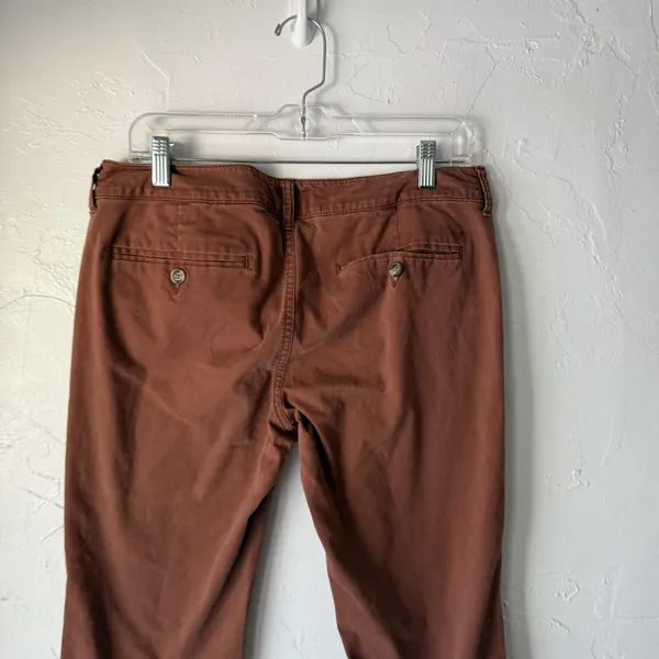 American Eagle‎ Pants Y2k 10 Long Brown Kick Boot Stretch Casual Chino Flare - Image 8