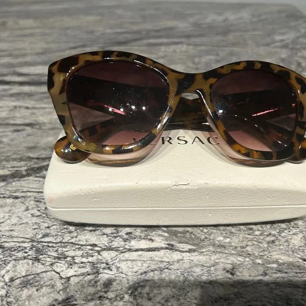 Versace Leopard Print Sunglasses - Image 12