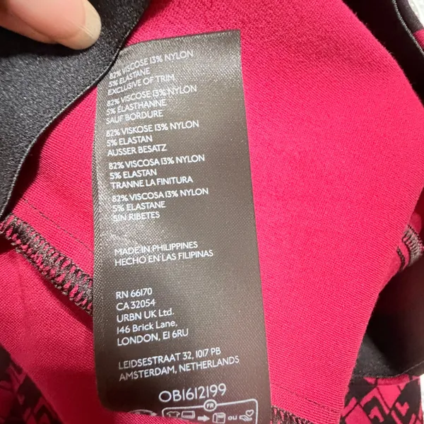Maeve Anthropologie The Margot red Black Geometric Kick Flare Pants XXS - Image 8