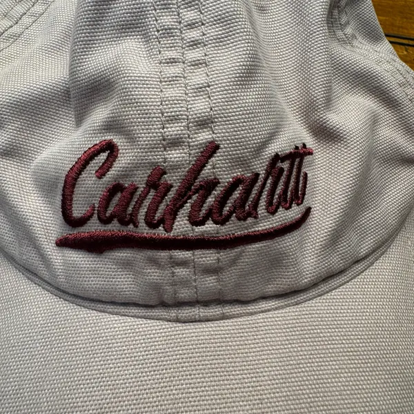 Carhartt Womens‎ Canvas Script Logo Baseball Cap Hat Mauve Pink Adjustable - Image 2