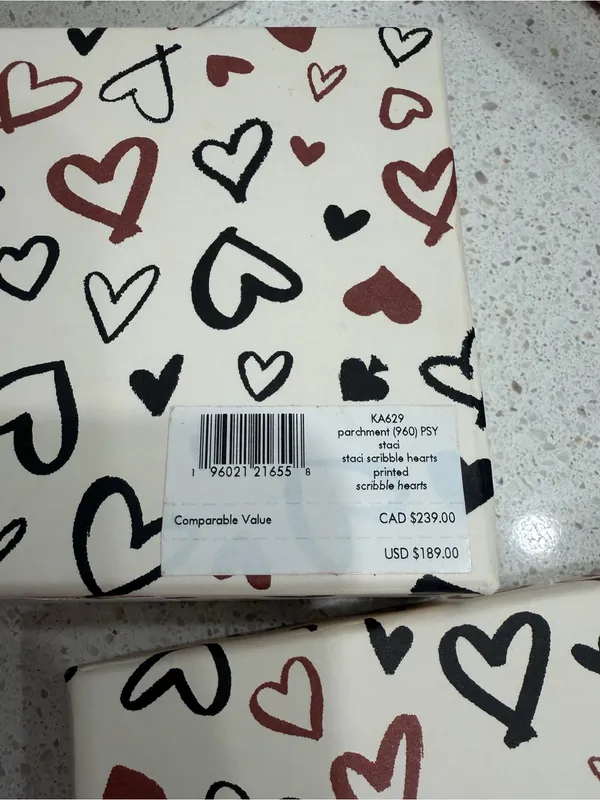 Kate Spade Staci Scribble Hearts Small Wallet Card Case Set W/Box KA629 New - Image 9