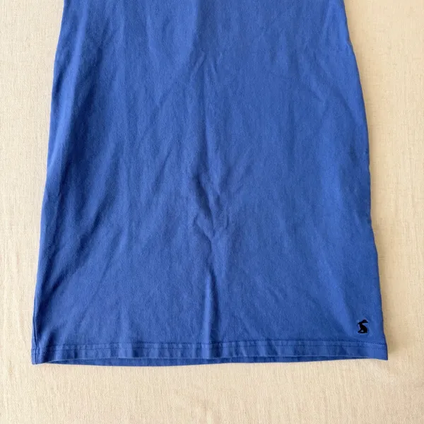 Joules Riva Dress Womens 4 Blue Sleeveless Cotton‎ Shift Mini - Image 5