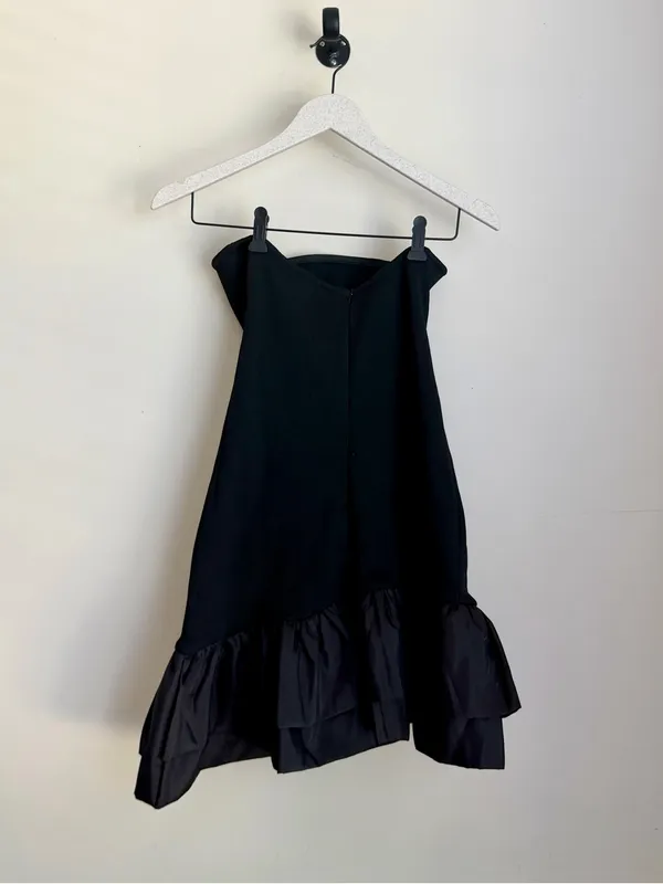 Hello Molly Black Strapless Ruffle Mini Dress Size M US 10 Homecoming NWT - Image 4