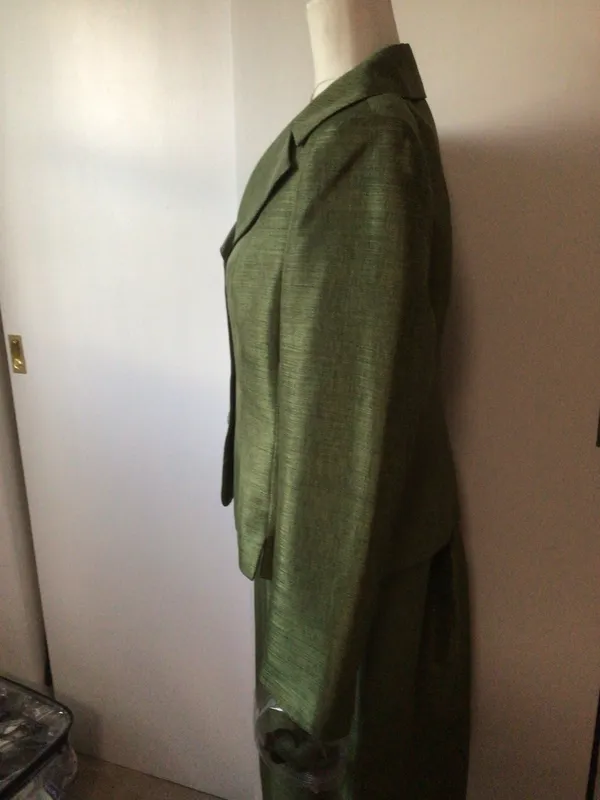 Le Suit Skirt Suit Sage Green- Size 12- Nwot - Image 4