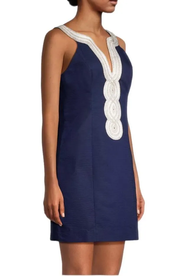 Lilly Pulitzer Valli Shift True Navy Dress New with Tag W-587 Sz 0 - Image 2