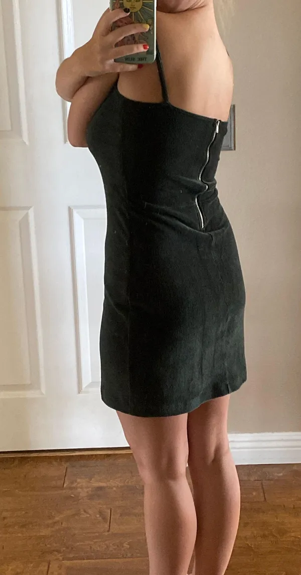 Forever 21 Mini Green Corduroy Dress - Image 2