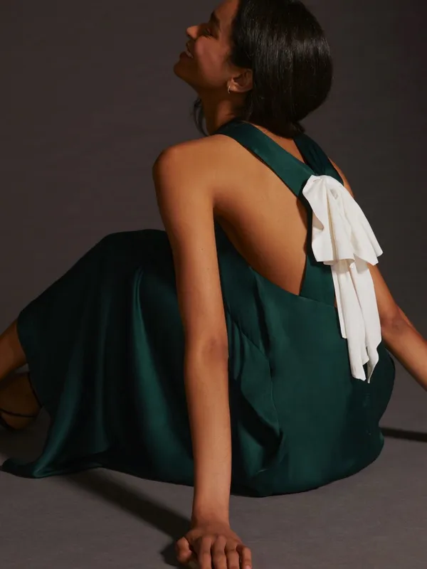 Maeve by Anthropologie Bow-Back Halter Midi Dress - Image 2