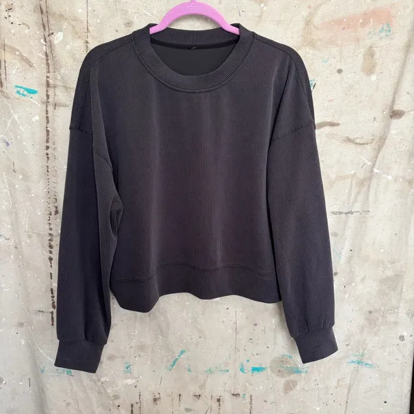 Lululemon Ribbed Softstreme Perfectly Oversized Cropped Crew - Image 2