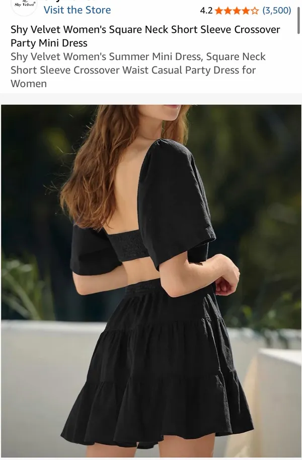 Shy Velvet Open Sides/Back Dress - Black Size S - Image 5