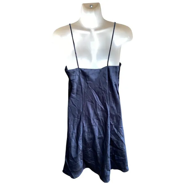 Vtg Fairy Grunge Black Slip Mini Dress Whimsigoth Romantic Satin Hearts Small - Image 5