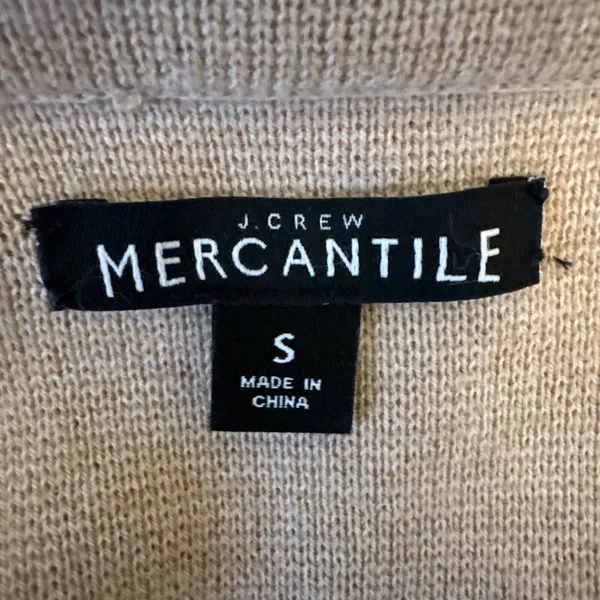 J. Crew Mercantile Womens 2 Button Sweater Blazer Size‎ S Beige 100% Cotton - Image 6