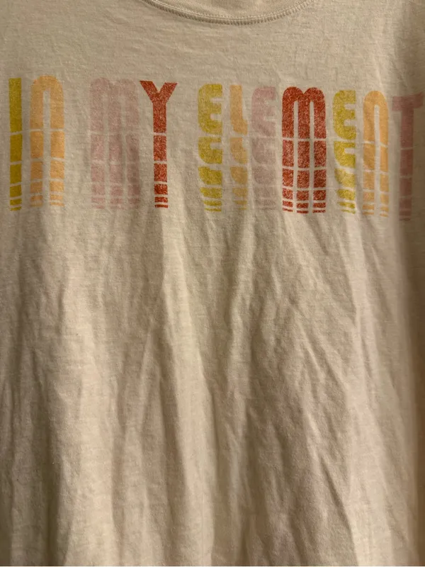 Aerie Tan Retro Graphic ‘In My Element’ Oversized Boyfriend T-Shirt - size M - Image 2