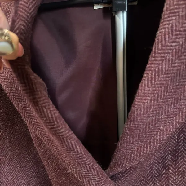 Vintage Norm Thompson Burgundy ‎ Blazer Classic Wool Jacket - Image 7