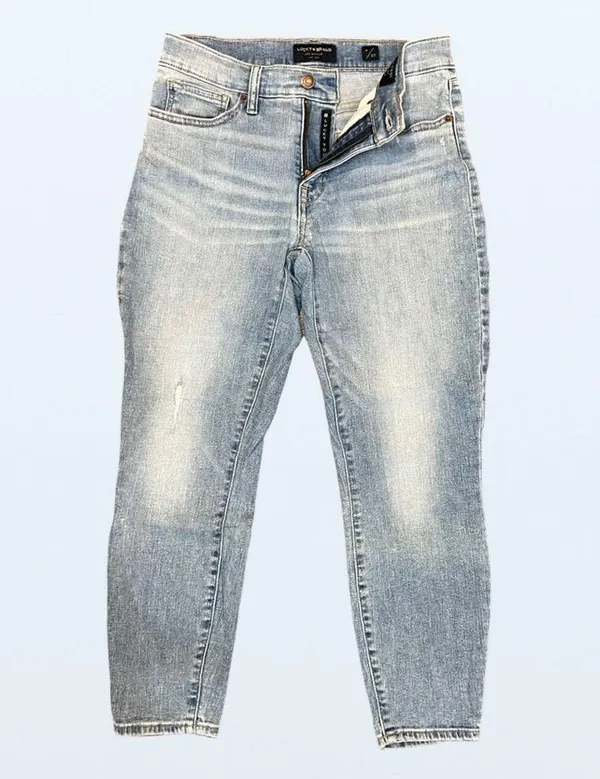 Lucky Brand Mid Rise Crop Ava Light Wash Jeans, Size 4 - Image 5