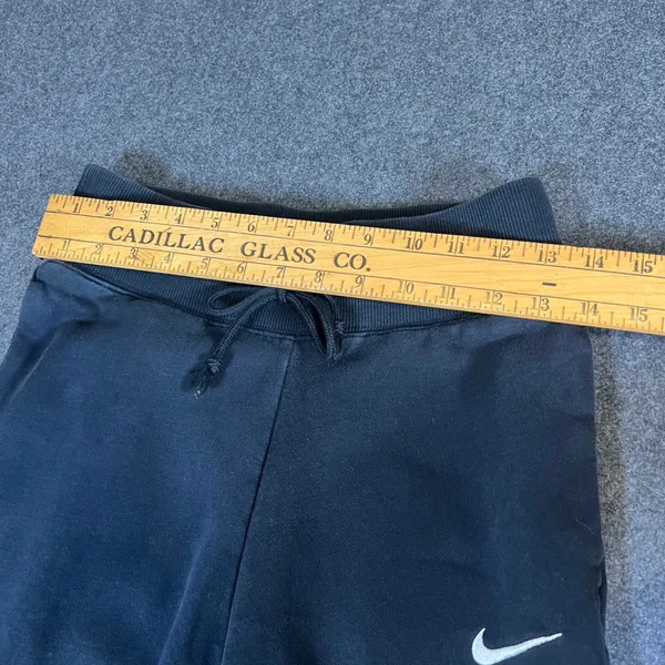 Nike Womens Sportswear Fleece‎ Joggers Black Sweatpants Small Drawstring Swoosh - Image 5