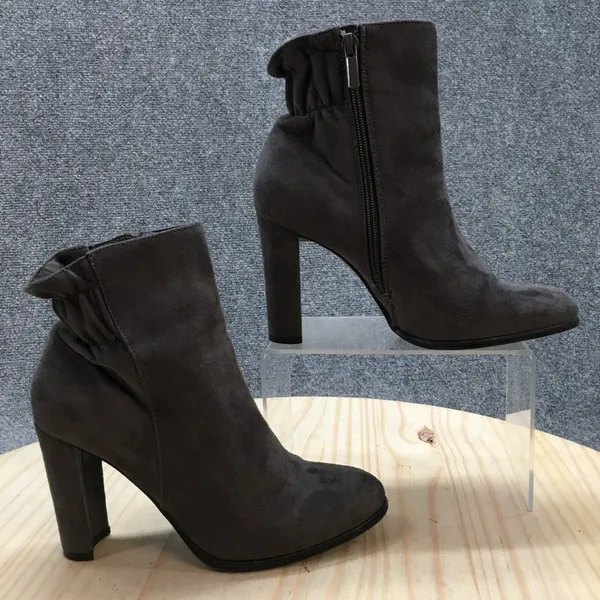 Impo Odelina Black Faux Suede Ankle Boots Size 7 - Image 2