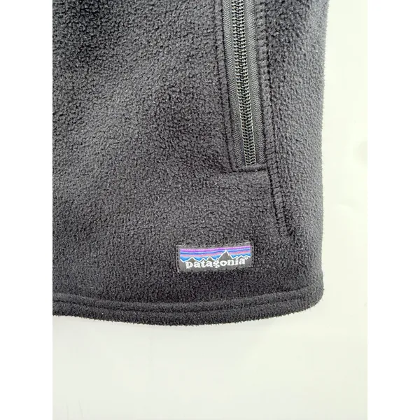 Patagonia Synchilla Fleece Vest Womens Small Black Full Zip‎ Outdoor Layering - Image 2