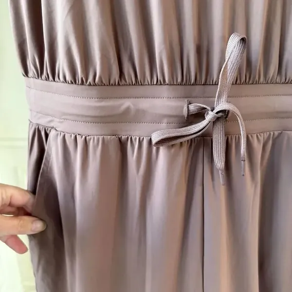 NWT Stylus Mocha Jumpsuit Wide Leg Pockets $74 M - Image 4