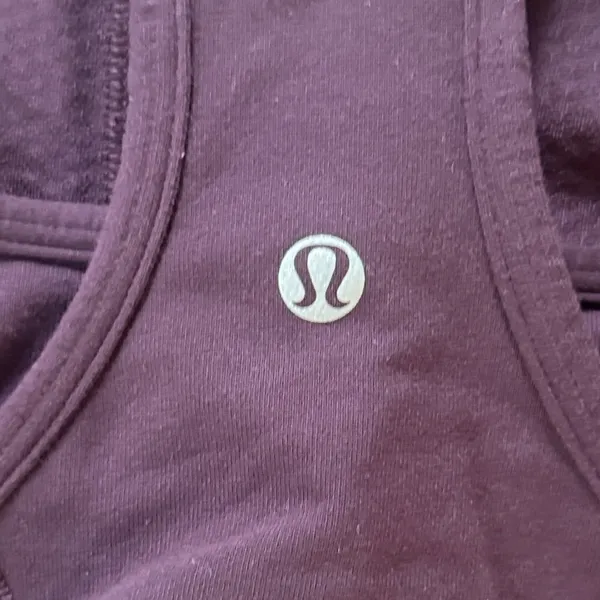 Lululemon Athletica Dark Purple Cross back Tank Top - Image 6