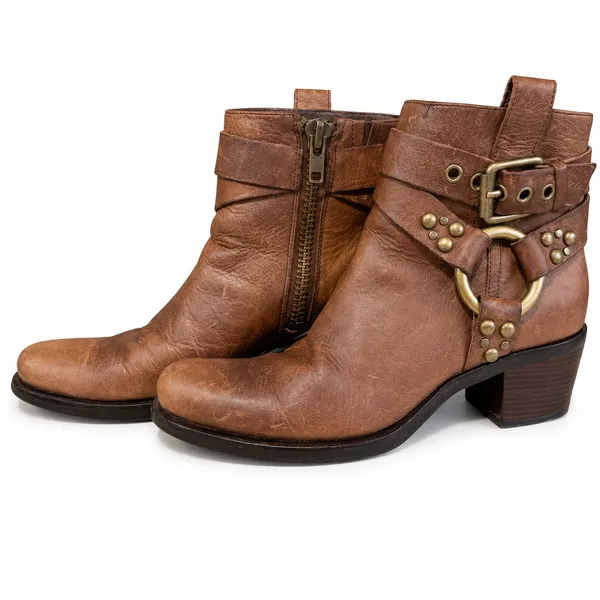 792 Cole Haan G Series Moto Harness Brown Leather Ankle Boots Women’s 7.5 Medium - Image 6