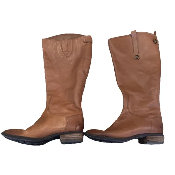 Sam Edelman Penny 2 Whiskey Leather Equestrian Riding Boots Womens Size 7.5 M - Image 13