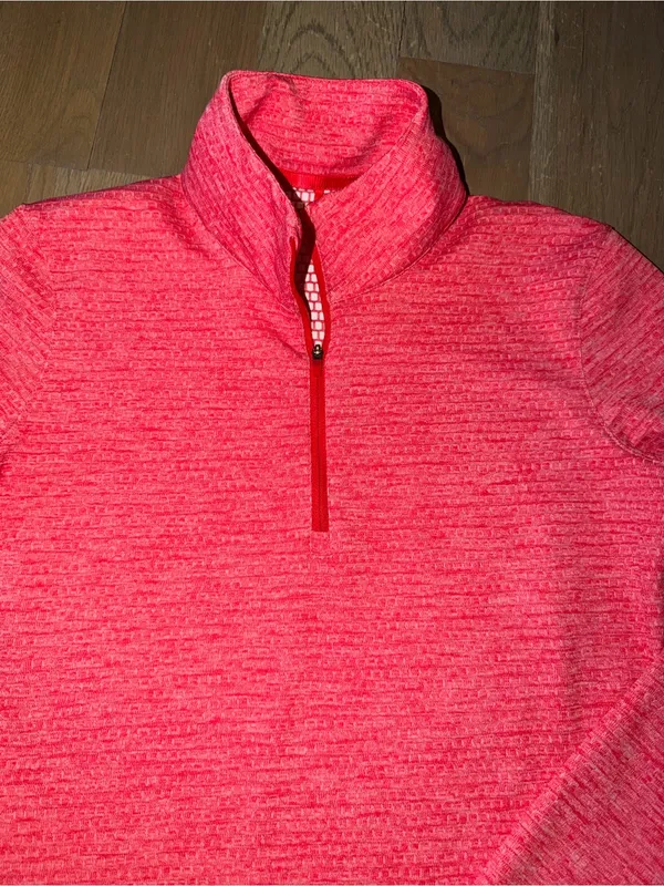 Women’s Nike Golf Pink Dry Fit Half-Zip Pullover sz Medium thumbholes - Image 3