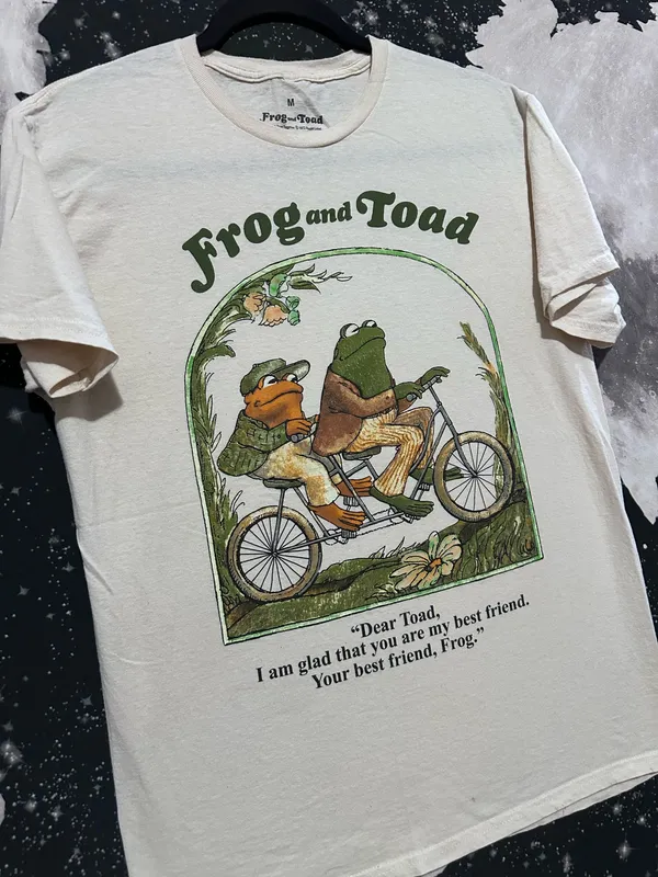 Frog and Toad Bicycle Best Friend Quote Shirt - Image 3