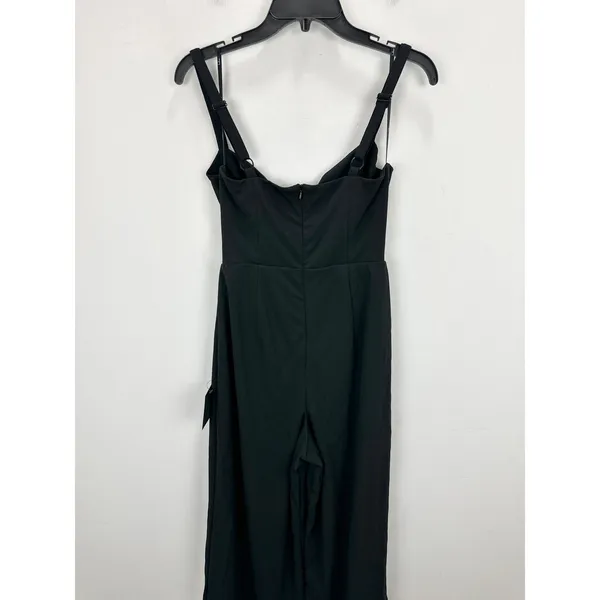 Lulus Brighton Black Plunge Wide-Leg Jumpsuit Formal Classic Cocktail Small NWT - Image 10