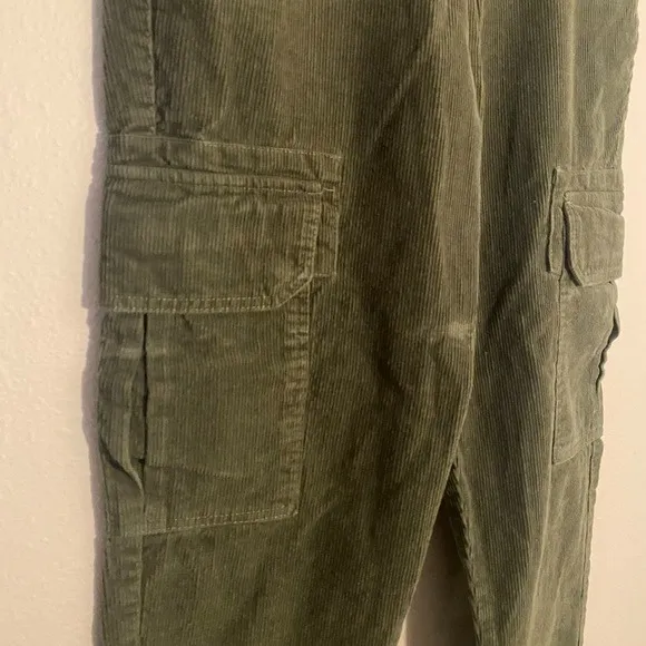 Green Corduroy Cargo Pants - Image 2
