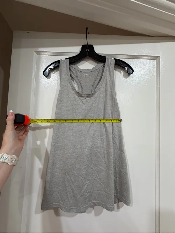 Jockey Light Gray Racerback Tank Top Size M - Image 5