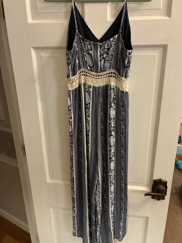 Women’s J for Justify Brand Paisley Print Maxi Dress with Crochet Waist Size L - Image 12
