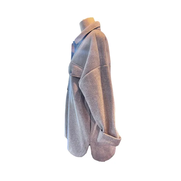 Banana Republic Women’s Oversized Shacket Shirt Jacket 4 Pocket Button Coat Med - Image 3