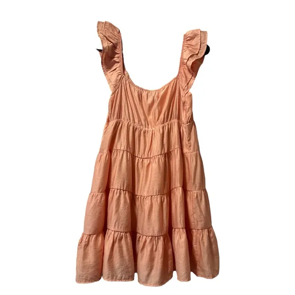 Blu Pepper Peach Tiered Ruffle Sleeve Dress Women’s Size S – Boho Summer Casual - Image 3