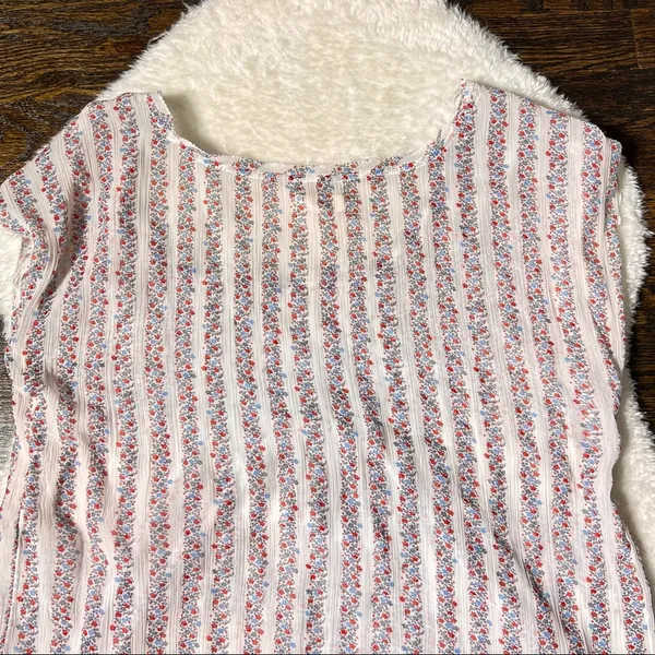 Aerie Floral Stripe Cap Sleeve Top - Image 9