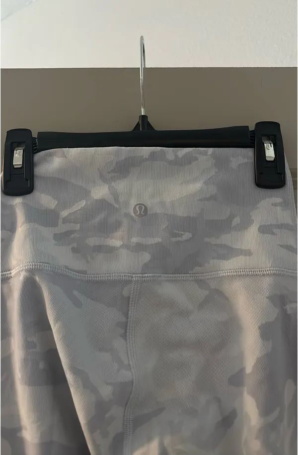 White Camo Lululemon Leggings 28" - Image 2