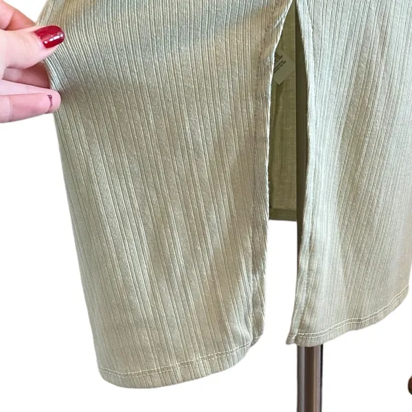 Sleeveless Knit Midi Dress With Cut Out Tie Side By Planet Gold - Image 7