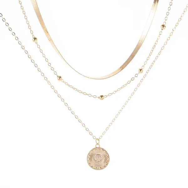 Trendy Gold Women 3-Three Layered Choker Necklace Fashion Jewelry - Party - Image 4