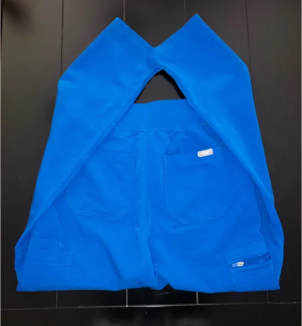 FIGS High Waisted Yola Scrub Pants XS (Royal Blue) - Image 3