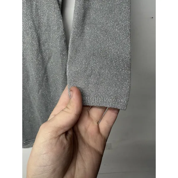 Abercrombie & Fitch Women’s XS Light Gray Long Sleeve Bodycon Sweater Dress - Image 5