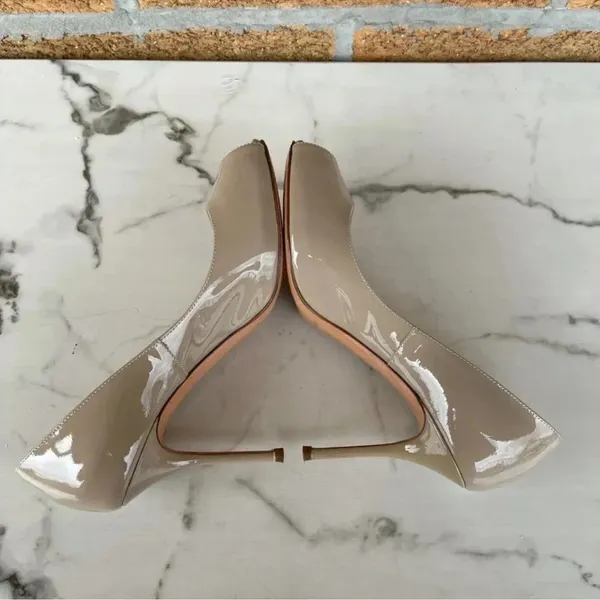 Casadei nude patent leather heels size 5 - Image 14