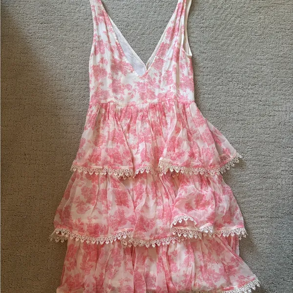 Lovers + Friends Pink Floral Lace Mini Dress - Image 6